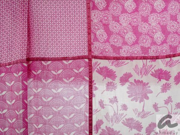 AHMADDY Wollschal fuchsia beige